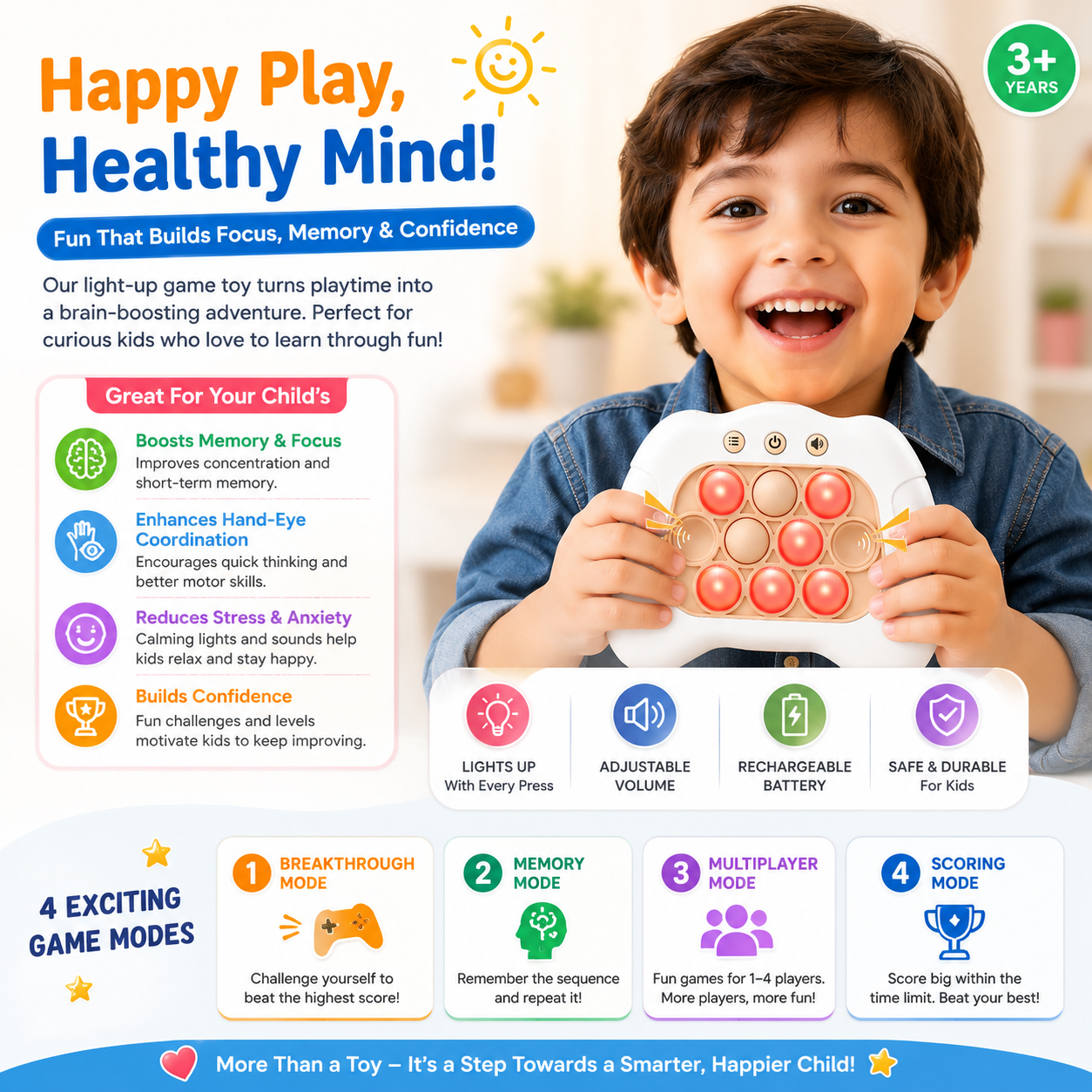Pop Up Fidget Memory Game